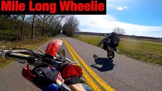 My Longest Wheelie CRF150rb [upl. by Airrotal]