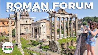 Roman Forum amp Palatine Hill Tour  Rome Italy  4K60fps with Captions  Prowalk Tours [upl. by Eugirne167]