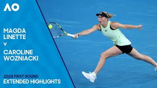 Magda Linette v Caroline Wozniacki Extended Highlights  Australian Open 2024 First Round [upl. by Misa336]