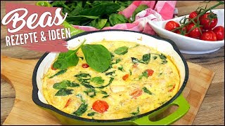 Lachs Spinat Frittata Rezept  Mediterrane Küche [upl. by Shay]