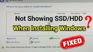 FIXED Hard drive Not showing When Installing Windows 10 or 11 [upl. by Inafets]