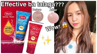 MYRA E FACIAL WASH REVIEW Nakakaglow ba talaga ng skin  Whadznah Lawama [upl. by Peony]