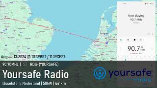 Tropo FM DX 130824 9070MHz Yoursafe Radio in Nederland from the UK [upl. by Earvin364]