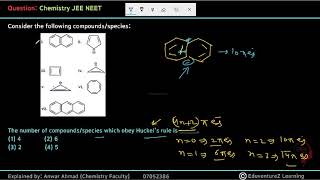 Consider the following compoundsspecies The number of compoundsspecies which obey Huckel’s rule i [upl. by Attenad210]
