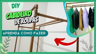 DIY Como fazer Cabideiro de Roupas com cano pvc diy youtube [upl. by Ailecec58]