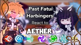 Fatui Harbingers react to Aether  Genshin impact Gacha Club Angst Ship [upl. by Anaek259]