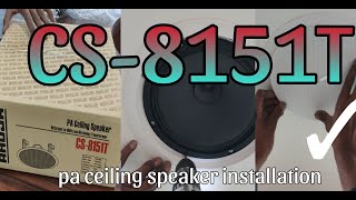 AHUJA PA ceiling speaker installation  CS8151T setup  conference room panel speaker installation [upl. by Gillespie]