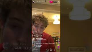 Joshua Bassett singing  Instagram live 041519 [upl. by Rehtaeh]