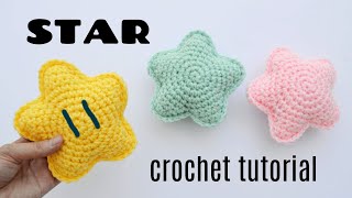 Easy Star Amigurumi ⭐️  Beginner Crochet  Step by Step [upl. by Barthold]