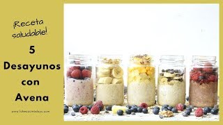 5 Recetas de Desayunos con Avena  FÁCILES Y RICOS  LHCY [upl. by Ardnovahs]