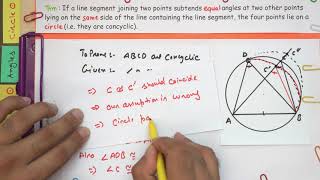Theorem 99 Class 9  Ch 9  Circles  Line segment subtending equal angles and concyclic points [upl. by Koeppel]