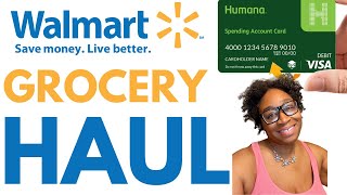 HUMAMA SPENDING ACCOUNT VISA CARD  FREE FOODLOL  WALMART GROCERY HAUL GROCERIES amp PERSONAL [upl. by Cirilla]