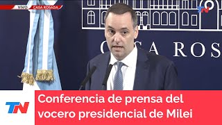 Manuel Adornivocero presidencial quotEl ministro Caputo dará a conocer mañana las medidas económicasquot [upl. by Christen527]