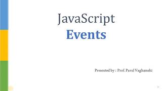 13 Event handling in JavaScript  onclick  onfocus  onblur  onmouseover  onmouseout  onload [upl. by Wilek]