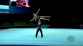 Spain ESP  2018 Acrobatic Worlds Antwerpen BEL  Combined Mixed Pair [upl. by Carie260]