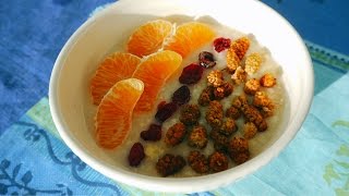 Recette facile vegan Porridge rapide flocons davoine amp banane [upl. by Feeley]