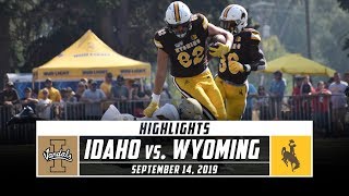 Idaho vs Wyoming Football Highlights 2019  Stadium [upl. by Enailil218]