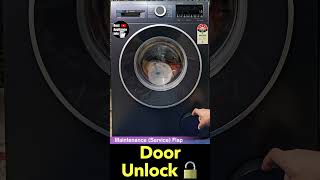 How To Unlock Bosch Front Load Washing Machine Door  Bosch Washing Machine 2024  bosch shorts [upl. by Ianaj]