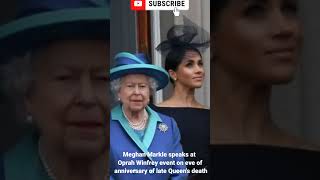 Meghan Markle speaks at Oprah Winfrey event on eve of anniversary of late Queens death [upl. by Wauters]