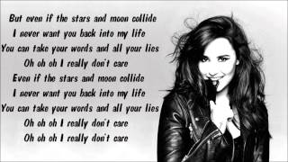 Demi Lovato ft Cher Lloyd  Really Dont Care Instrumental  Karaoke with lyrics on screen [upl. by Ozneral]