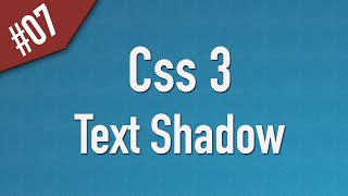 Learn Css3 in Arabic 07  Text Shadows [upl. by Pfaff873]