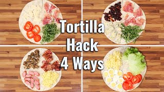 TikTok Viral Tortilla Hack  4 Tasty Ways [upl. by Gregorius]