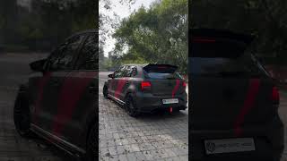 Black VW Polo Modified ❤️ Stage 2 Tuned  Pops and Bangs Exhaust ⚡ delhi modifiedcars viralshorts [upl. by Adnavoj79]