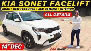 2024 Kia Sonet Facelift  Launch Date  Interior  ADAS  New Features  XUV300 Facelift Rival🔥 [upl. by Alyam]