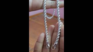 Silver chain making  How to make rope chain  Handmade made rope chain [upl. by Bartel]