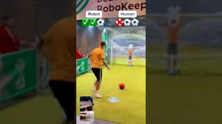 Football Robot vs Human 🤯🤯🤣😳 shortvideo viral youtubeshorts football soccer [upl. by Neyuq]