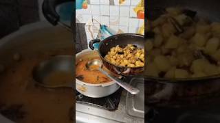 Aloo fry with pappucharu cooking food [upl. by Agan]