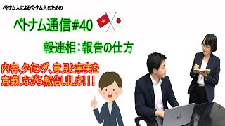 【ベトナム通信40】「報・連・相：報告の仕方」quotHOURENSOU của Nhật Cách thức báo cáoquot [upl. by Ellora]