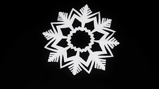 How to Make an Easy Paper Cutting Snowflake  Christmas Mandala Paper Art  Window Decoration [upl. by Aissirac513]