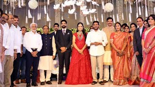 CMYSJagan attends VicePresident Venkaiahs granddaughter NiharikaampRaviTejas wedding receptionVizag [upl. by Samson840]