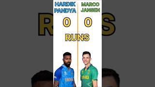 Hardik pandya vs Marco jansen comparison 2024 cricket tranding viralvideo shortvideo shotfeed [upl. by Neelrac]