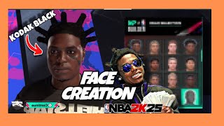 “KODAK BLACK”  FACE CREATION NBA 2K25”BEST” FACE CREATION [upl. by Nodarse442]