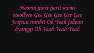 Girls Generation  Gee Lyrics [upl. by Jobe]