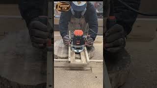 How to flatten a large slice of wood woodworking woodworker Flattening sled [upl. by Ahsieyk700]