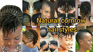 Unique natural cornrow hairstyles for African American ladiesCornrows hairstyleNatural hairstyles [upl. by Hinda]