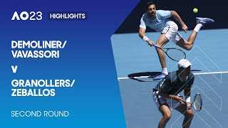 DemolinerVavassori v GranollersZeballos Highlights  Australian Open 2023 Second Round [upl. by Gawen]