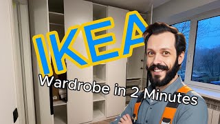 IKEA Wardrobe Assembly in Record Time TimeLapse DIY Guide [upl. by Eanat]