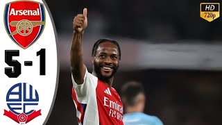 Arsenal vs Bolton 51 Highlights amp All Goals 2024 HD [upl. by Eednac100]