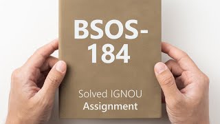 BSOS 184 solved assignment 202425  BSOS 184 solved assignment 2025  BSOS 184 assignment [upl. by Charo]