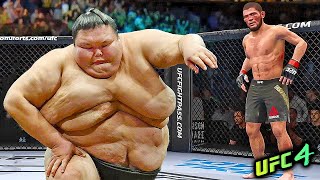 Khabib Nurmagomedov vs Master Sumo EA sports UFC 4 [upl. by Chelsae]