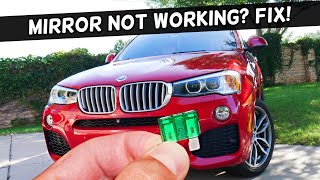 Why Rear View Mirror Does Not Work Side Mirror Not Working BMW X3 X4 2010 2011 2012 2013 2014 2015 [upl. by Esilanna327]