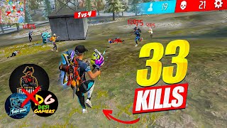 I Broke My Kill Record 🥶 33 Kills Op Solo Vs Squad Gameplay 🎯 Free Fire [upl. by Nevets552]