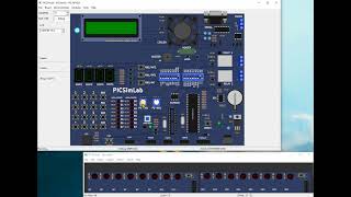 Microcontroller Systems  PICSimLab  ADC  Display on board variable resistor value on LEDs [upl. by Hairem]