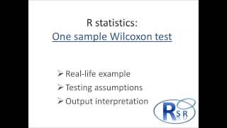 R  One sample Wilcoxon test [upl. by Zeuqcaj]