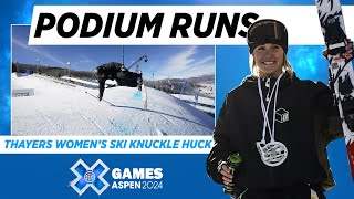 Thayers Women’s Ski Knuckle Huck Top 3 Runs  X Games Aspen 2024 [upl. by Emilie]