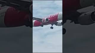 Airasia malaysia landing in BPN from KUL planesspotting airasia [upl. by Veneaux]